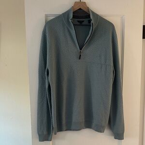 Ted Baker Textured Zip-Up Sweater in Gray
